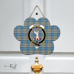 Scottish Napier Ancient Clan Tartan Door Sign - Crest Classic Scottish Plaid Tartan Plaid