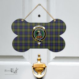 Scottish MacLaren Modern Clan Tartan Door Sign - Crest Classic Scottish Plaid Tartan Plaid