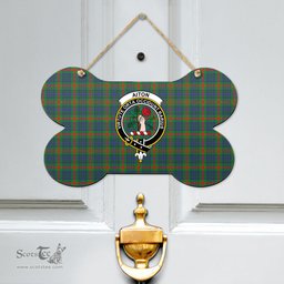 Scottish Aiton Clan Tartan Door Sign - Crest Classic Scottish Plaid Tartan Plaid