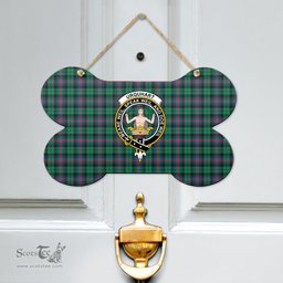Scottish Urquhart Broad Red Ancient Clan Tartan Door Sign - Crest Classic Scottish Plaid Tartan Plaid