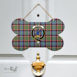 Scottish Stirling Bannockburn District Clan Tartan Door Sign - Crest Classic Scottish Plaid Tartan Plaid
