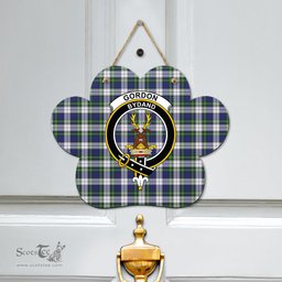 Scottish Gordon Dress Modern Clan Tartan Door Sign - Crest Classic Scottish Plaid Tartan Plaid