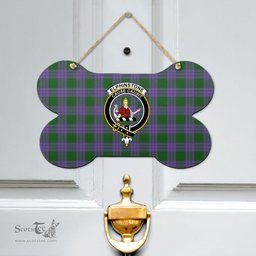 Scottish Elphinstone Clan Tartan Door Sign - Crest Classic Scottish Plaid Tartan Plaid