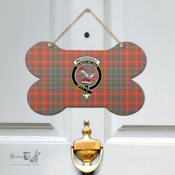 Scottish MacDougall Ancient Clan Tartan Door Sign - Crest Classic Scottish Plaid Tartan Plaid