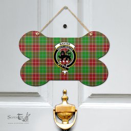 Scottish Baxter Modern Clan Tartan Door Sign - Crest Classic Scottish Plaid Tartan Plaid
