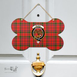 Scottish Munro Modern Clan Tartan Door Sign - Crest Classic Scottish Plaid Tartan Plaid