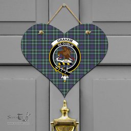 Scottish Graham of Montrose Modern Clan Tartan Door Sign - Crest Classic Scottish Plaid Tartan Plaid