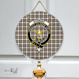 Scottish Stewart Dress Ancient Clan Tartan Door Sign - Crest Classic Scottish Plaid Tartan Plaid