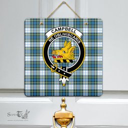 Scottish Campbell Dress Ancient Clan Tartan Door Sign - Crest Classic Scottish Plaid Tartan Plaid