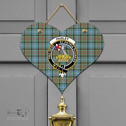 Scottish Paisley District Clan Tartan Door Sign - Crest Classic Scottish Plaid Tartan Plaid