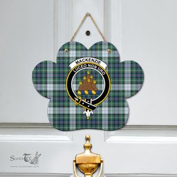 Scottish MacKenzie Dress Ancient Clan Tartan Door Sign - Crest Classic Scottish Plaid Tartan Plaid