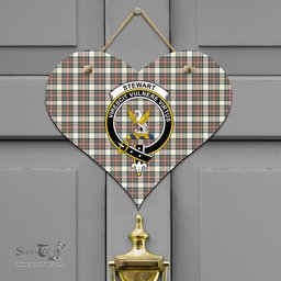 Scottish Stewart Dress Ancient Clan Tartan Door Sign - Crest Classic Scottish Plaid Tartan Plaid