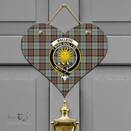 Scottish MacLeod of Harris Weathered Clan Tartan Door Sign - Crest Classic Scottish Plaid Tartan Plaid