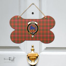 Scottish Bruce Modern Clan Tartan Door Sign - Crest Classic Scottish Plaid Tartan Plaid