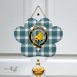 Scottish Campbell Dress Ancient Clan Tartan Door Sign - Crest Classic Scottish Plaid Tartan Plaid