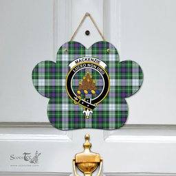 Scottish MacKenzie Dress Modern Clan Tartan Door Sign - Crest Classic Scottish Plaid Tartan Plaid