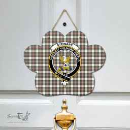 Scottish Stewart Dress Ancient Clan Tartan Door Sign - Crest Classic Scottish Plaid Tartan Plaid
