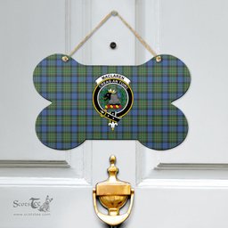 Scottish MacLaren Ancient Clan Tartan Door Sign - Crest Classic Scottish Plaid Tartan Plaid