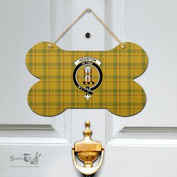 Scottish Houston Clan Tartan Door Sign - Crest Classic Scottish Plaid Tartan Plaid
