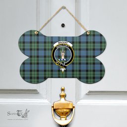 Scottish MacKay Ancient Clan Tartan Door Sign - Crest Classic Scottish Plaid Tartan Plaid