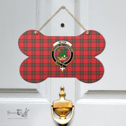 Scottish Seton Modern Clan Tartan Door Sign - Crest Classic Scottish Plaid Tartan Plaid