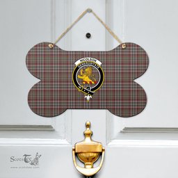 Scottish Nicolson Hunting Weathered Clan Tartan Door Sign - Crest Classic Scottish Plaid Tartan Plaid