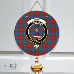 Scottish Mar Clan Tartan Door Sign - Crest Classic Scottish Plaid Tartan Plaid