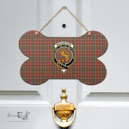 Scottish MacKintosh Hunting Weathered Clan Tartan Door Sign - Crest Classic Scottish Plaid Tartan Plaid