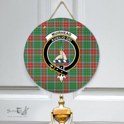 Scottish Muirhead Clan Tartan Door Sign - Crest Classic Scottish Plaid Tartan Plaid