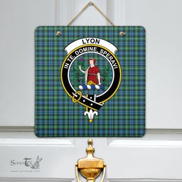 Scottish Lyon Clan Clan Tartan Door Sign - Crest Classic Scottish Plaid Tartan Plaid