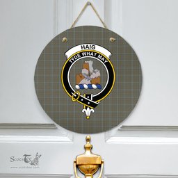 Scottish Haig Check Clan Tartan Door Sign - Crest Classic Scottish Plaid Tartan Plaid