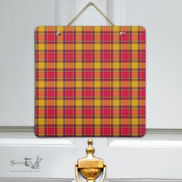 Scottish Scrymgeour Clan Tartan Door Sign - Classic Scottish Plaid Tartan Plaid