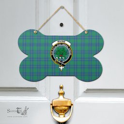 Scottish Irvine Ancient Clan Tartan Door Sign - Crest Classic Scottish Plaid Tartan Plaid