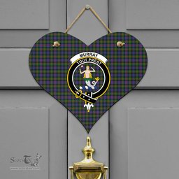 Scottish Murray of Atholl Modern Clan Tartan Door Sign - Crest Classic Scottish Plaid Tartan Plaid