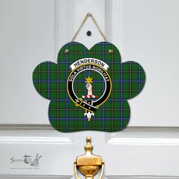 Scottish Henderson Modern Clan Tartan Door Sign - Crest Classic Scottish Plaid Tartan Plaid
