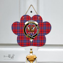 Scottish Wishart Dress Clan Tartan Door Sign - Crest Classic Scottish Plaid Tartan Plaid