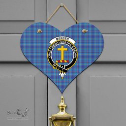 Scottish Mercer Modern Clan Tartan Door Sign - Crest Classic Scottish Plaid Tartan Plaid