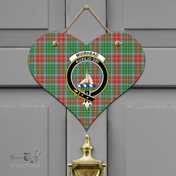 Scottish Muirhead Clan Tartan Door Sign - Crest Classic Scottish Plaid Tartan Plaid