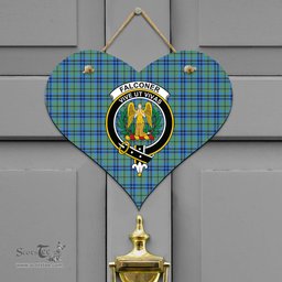 Scottish Falconer Clan Tartan Door Sign - Crest Classic Scottish Plaid Tartan Plaid