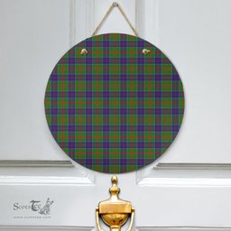 Scottish Stewart of Appin Hunting Modern Clan Tartan Door Sign - Classic Scottish Plaid Tartan Plaid