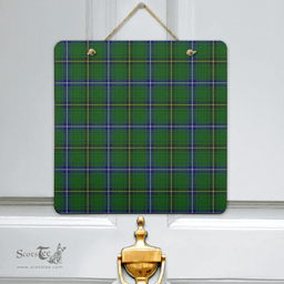 Scottish Henderson Modern Clan Tartan Door Sign - Classic Scottish Plaid Tartan Plaid