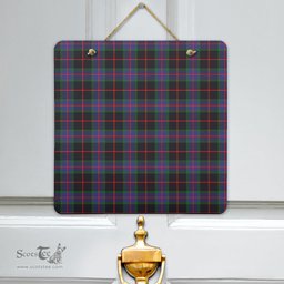 Scottish Nairn Clan Tartan Door Sign - Classic Scottish Plaid Tartan Plaid