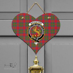 Scottish MacKintosh Modern Clan Tartan Door Sign - Crest Classic Scottish Plaid Tartan Plaid