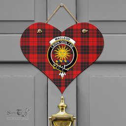 Scottish MacLeod of Raasay Clan Tartan Door Sign - Crest Classic Scottish Plaid Tartan Plaid