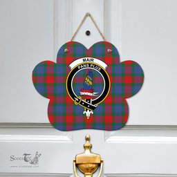 Scottish Mar Clan Tartan Door Sign - Crest Classic Scottish Plaid Tartan Plaid