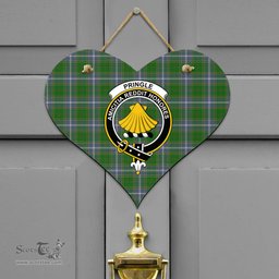 Scottish Pringle Clan Tartan Door Sign - Crest Classic Scottish Plaid Tartan Plaid