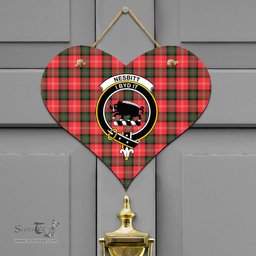 Scottish Nesbitt Modern Clan Tartan Door Sign - Crest Classic Scottish Plaid Tartan Plaid