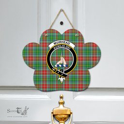 Scottish Muirhead Clan Tartan Door Sign - Crest Classic Scottish Plaid Tartan Plaid