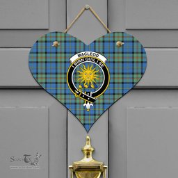 Scottish MacLeod of Harris Ancient Clan Tartan Door Sign - Crest Classic Scottish Plaid Tartan Plaid