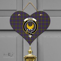 Scottish Durie Clan Tartan Door Sign - Crest Classic Scottish Plaid Tartan Plaid